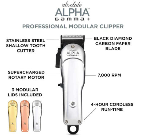Gamma+ Absolute Alpha Professional Modular Hair Clipper With Rotary Motor